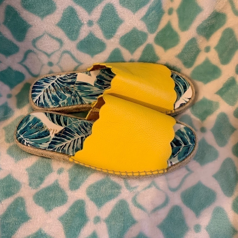 J McLaughlin Aries leather slide espadrilles 8